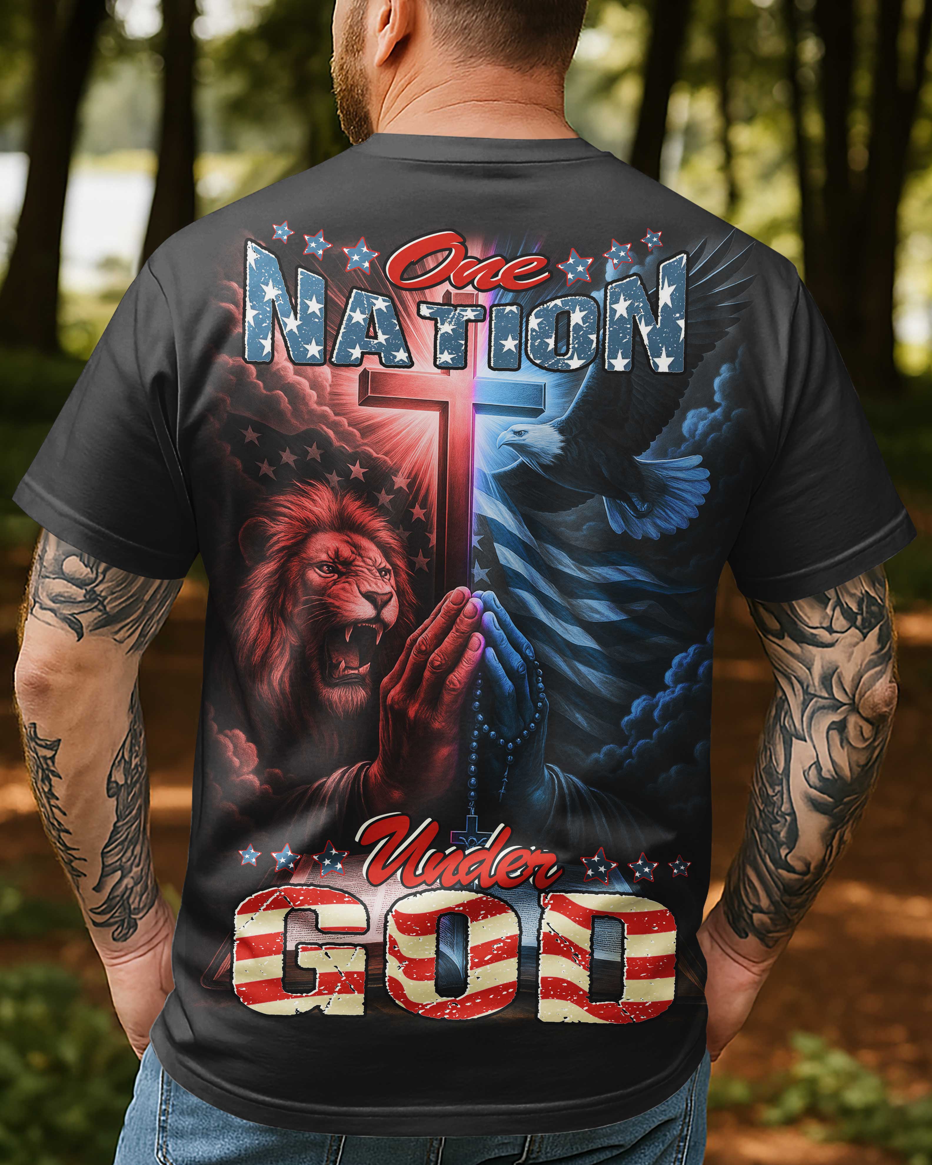 One Nation Under God All Over Print T-Shirt