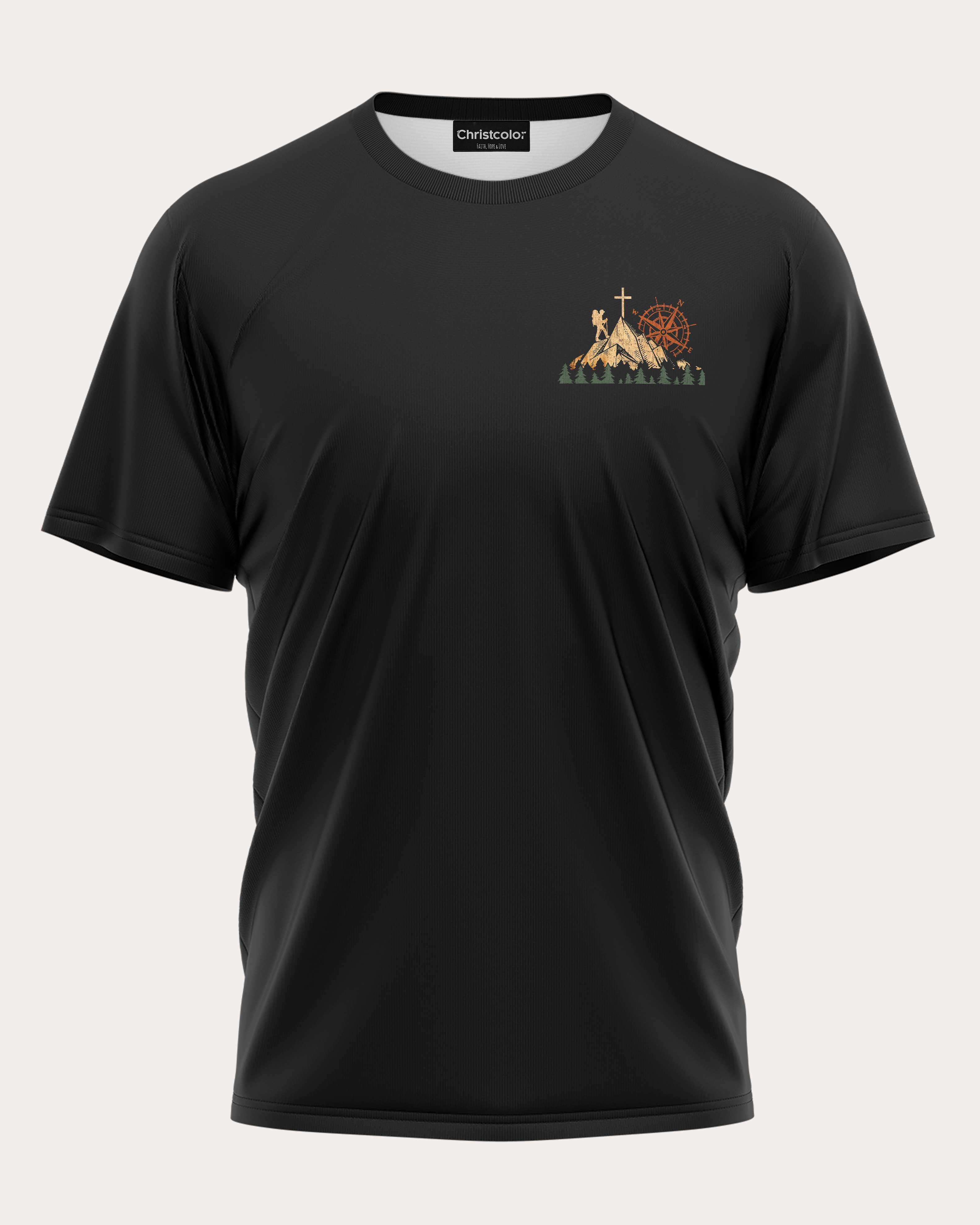 Hiking By Faith Jesus Puts Me In These Boots All Over Print T-Shirt
