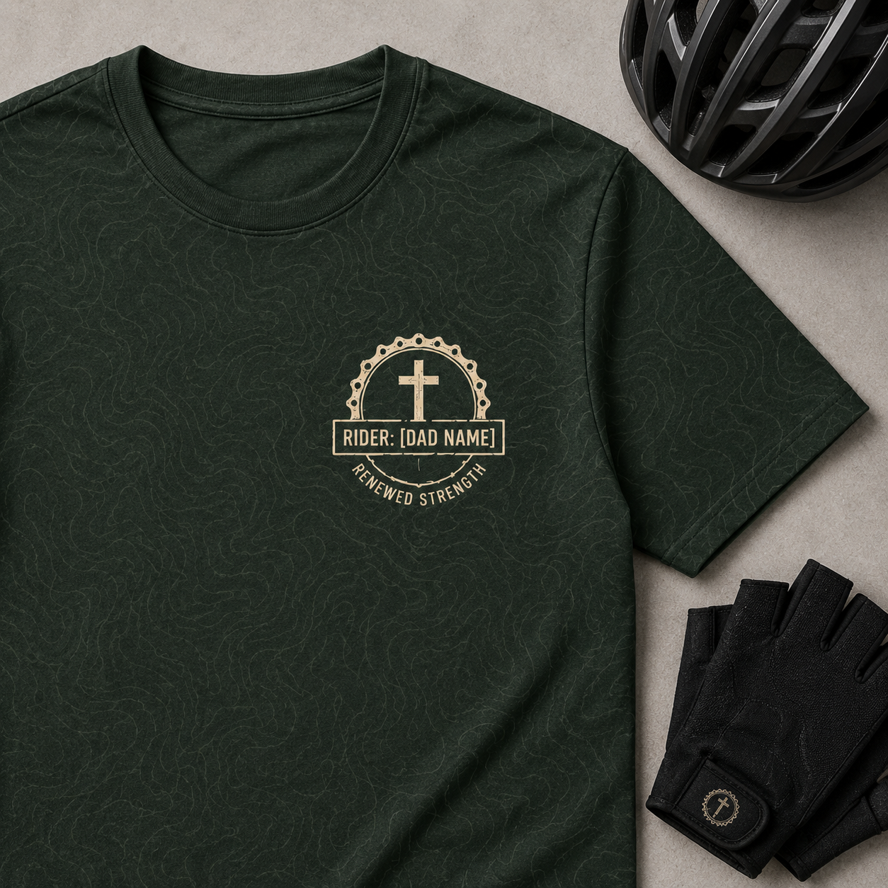 Christian Shirt For Dad Cycling AOP T-shirt Personalized Prayer Ride Isaiah 40:31 Gift