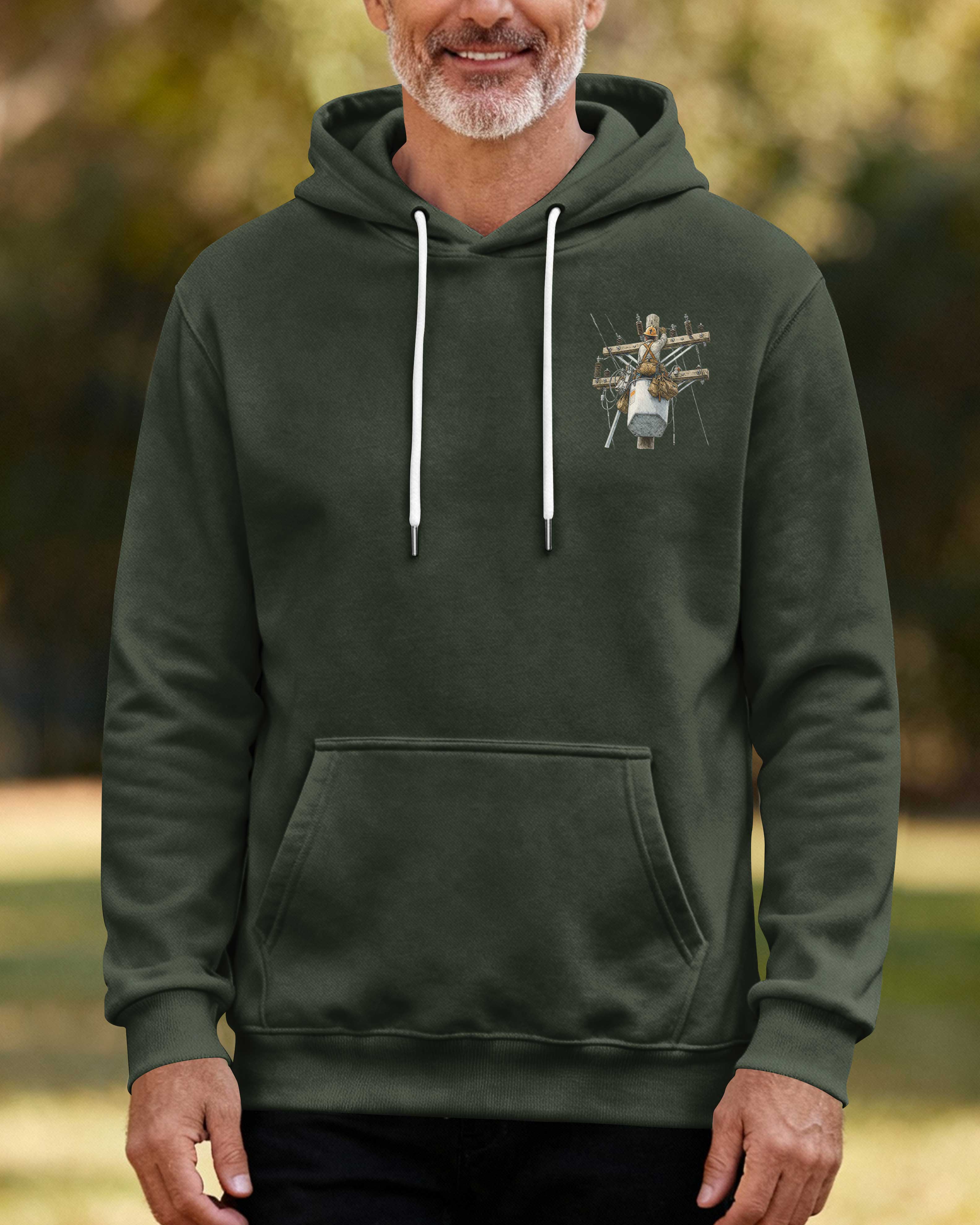 This Lineman Fixes What Storms Break With The Strength God Gives Hoodie