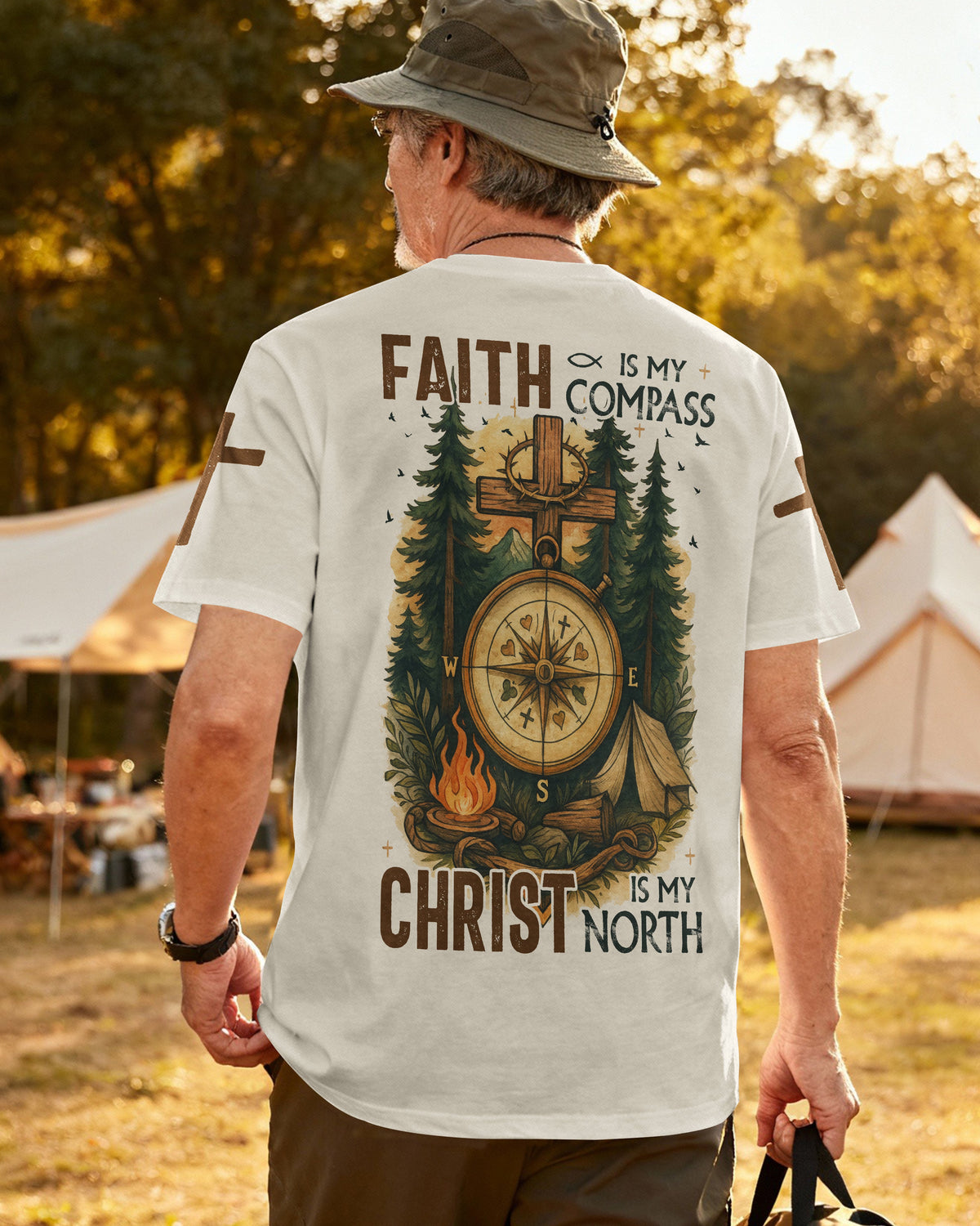 Faith Is My Compass Christ Is My North All Over Print T-Shirt