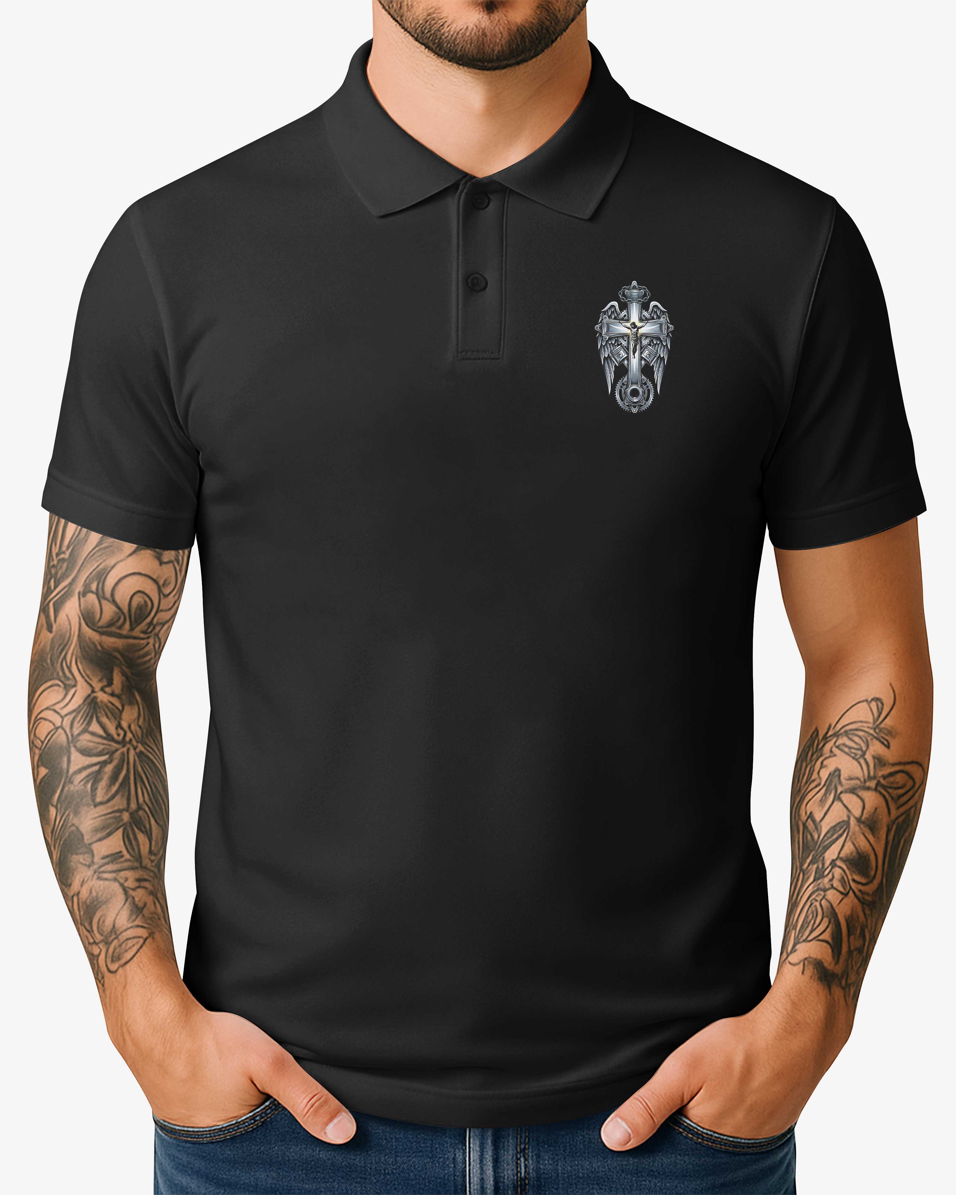 I Am A Simple Man I Like Motorcycles And Believe In Jesus Polo