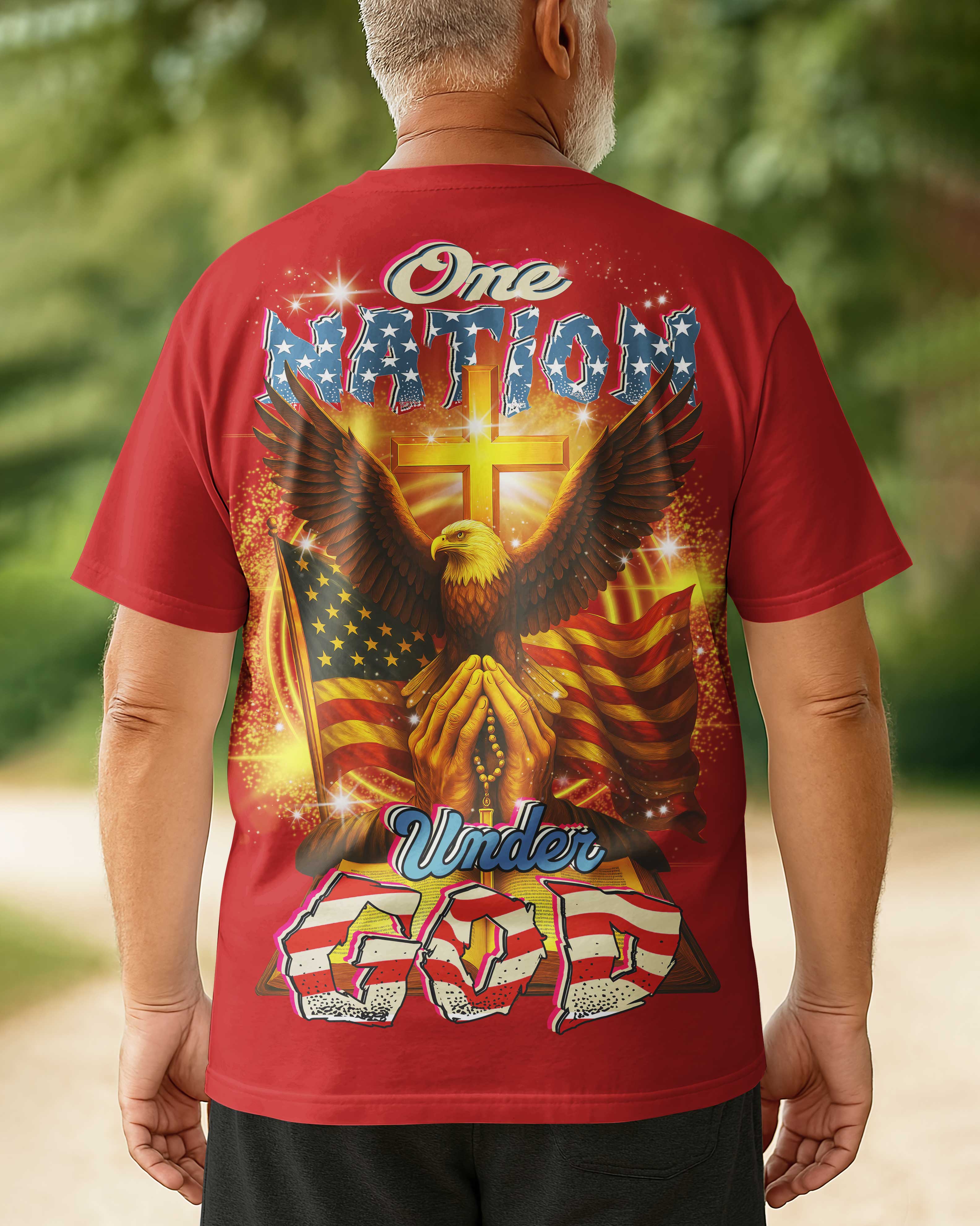 One Nation Under God All Over Print T-Shirt