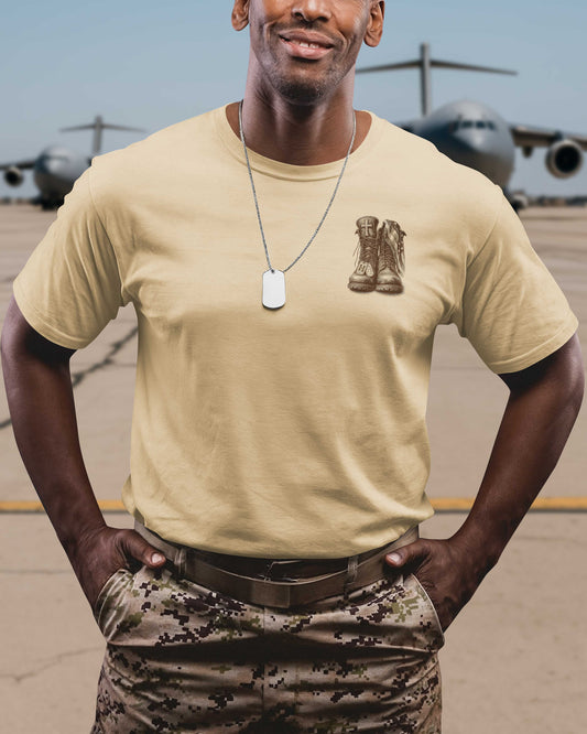 Their Boots Stood For Freedom Their Faith Led Them Home T-Shirt