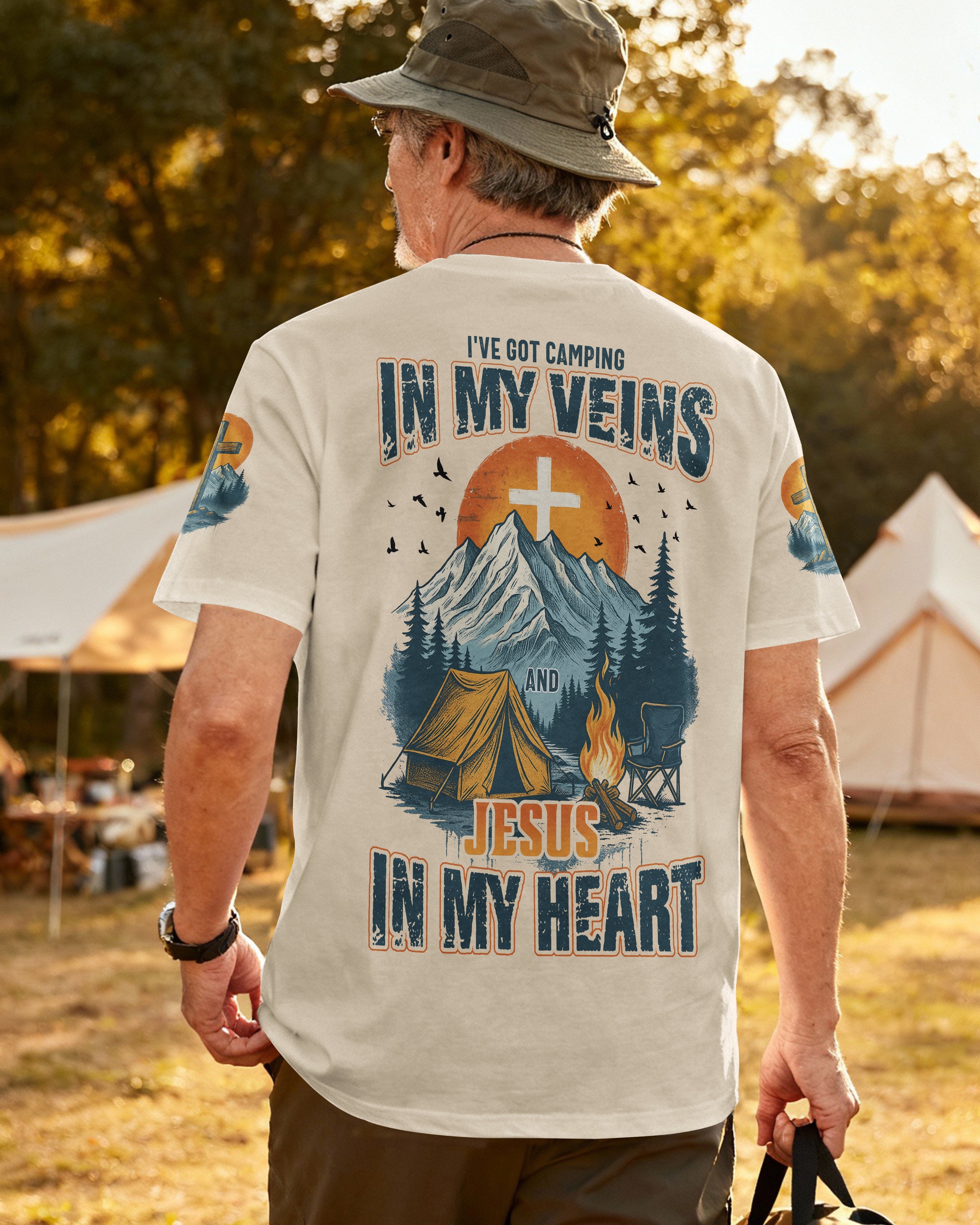 I've Got Camping In My Veins And Jesus In My Heart T-Shirt