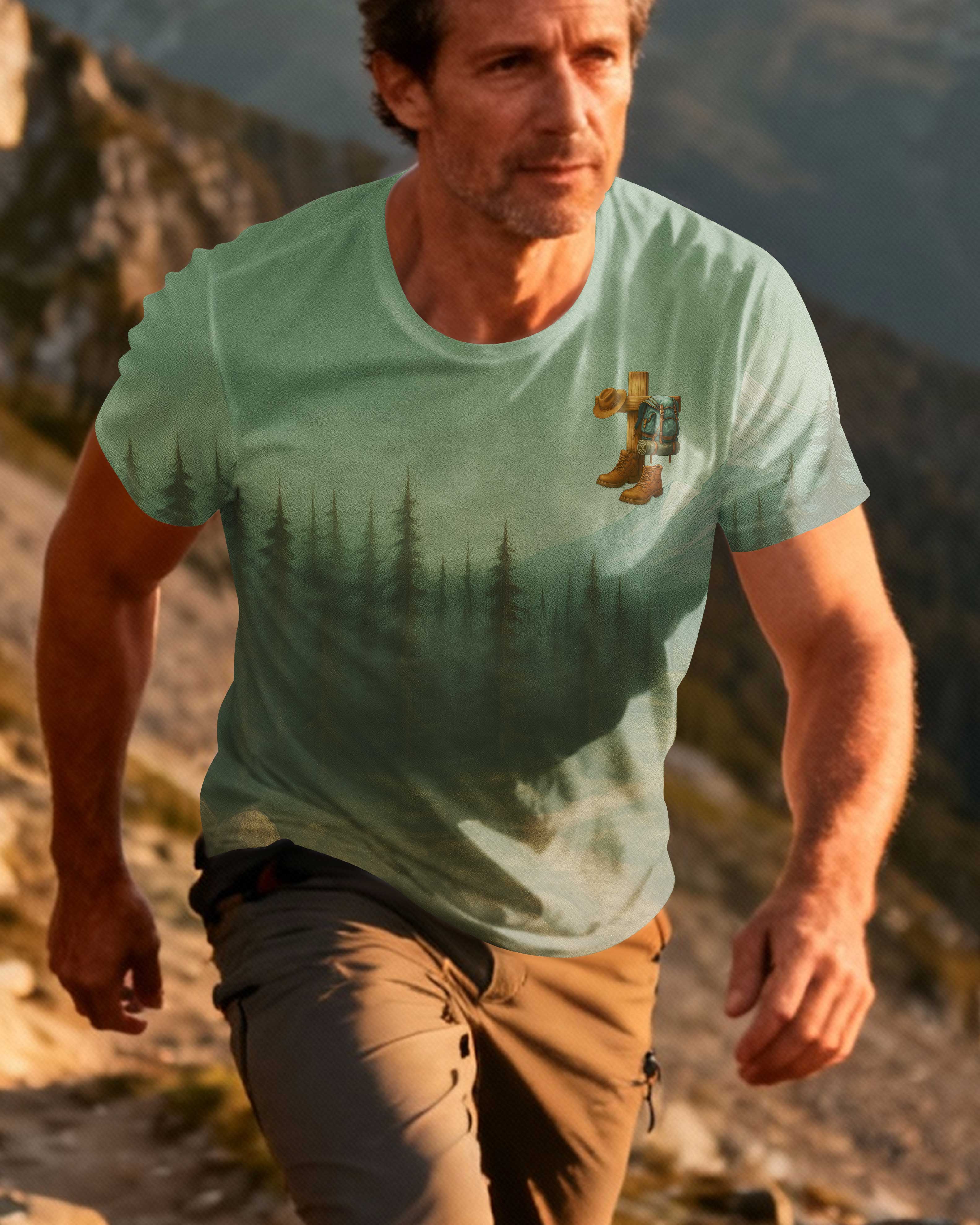 Mountains Test Legs God Tests Faith All Over Print T-Shirt