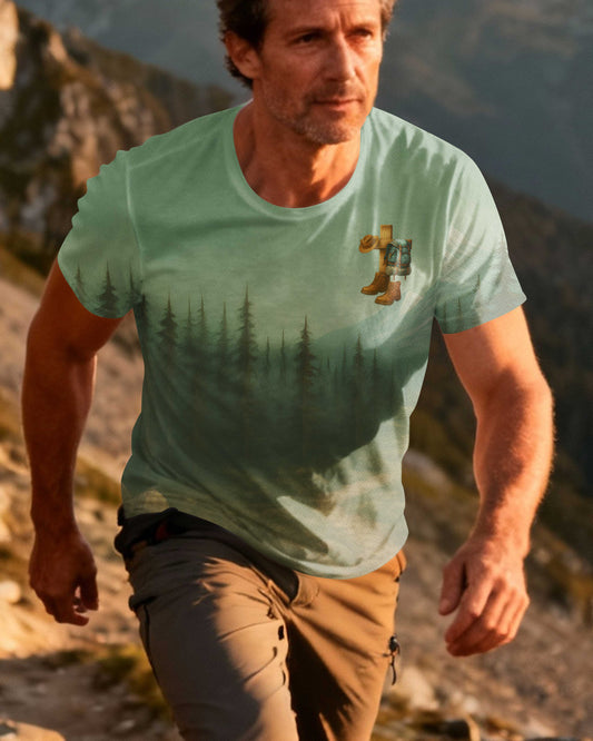 Mountains Test Legs God Tests Faith All Over Print T-Shirt