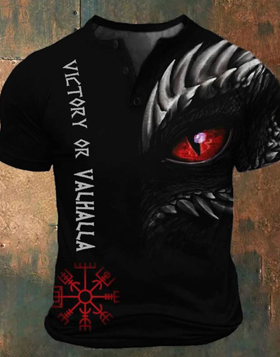 Viking Fashion Retro Vintage Classic Men's 3D Printed T-Shirt
