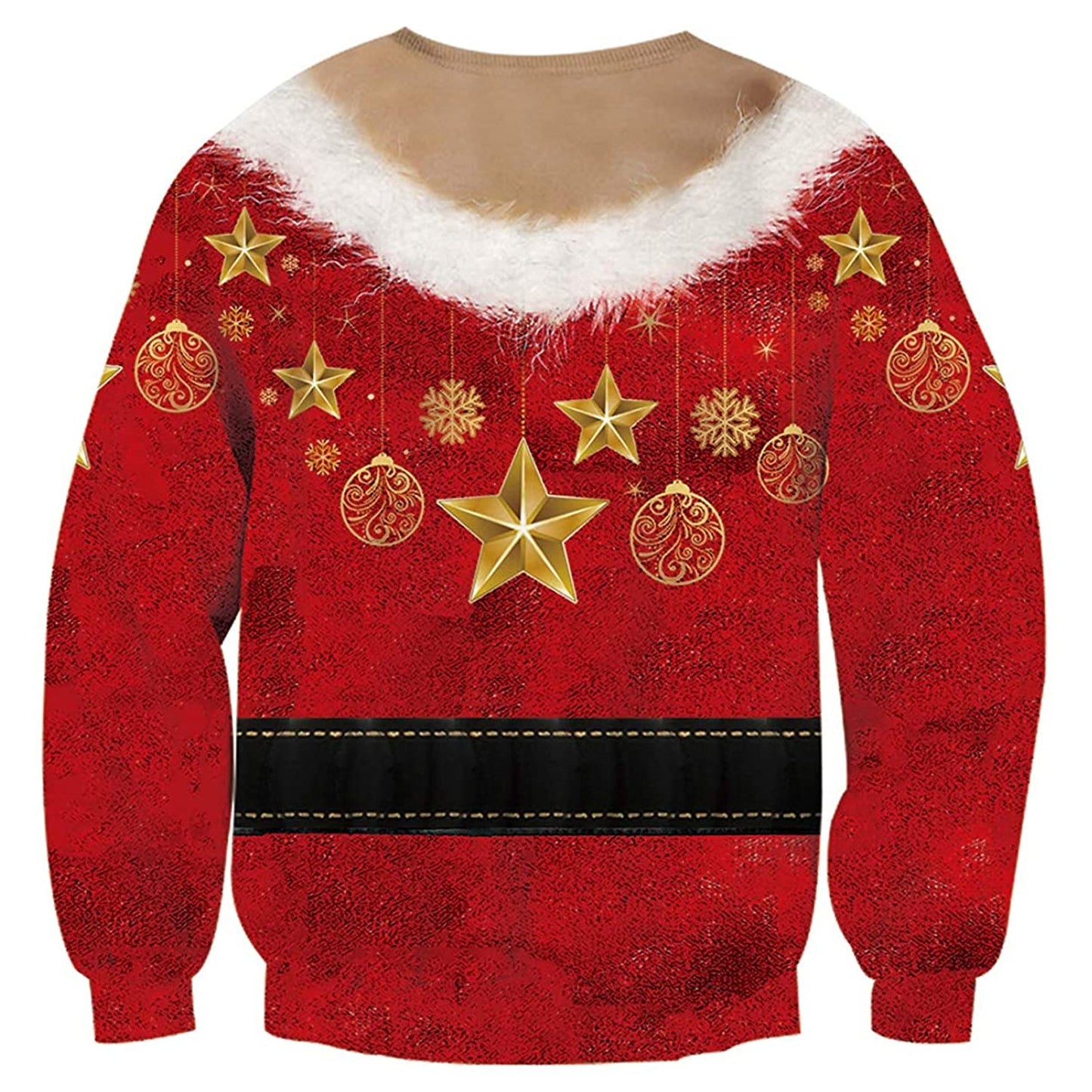 Mr. Claus Print Ugly Christmas Sweatshirt