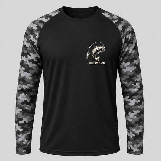 Custom Mountain Fishing Long Sleeve Shirt
