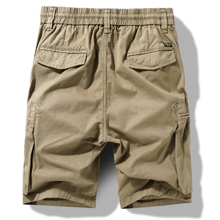 Men's Casual Solid Color Zipper Pocket Shorts