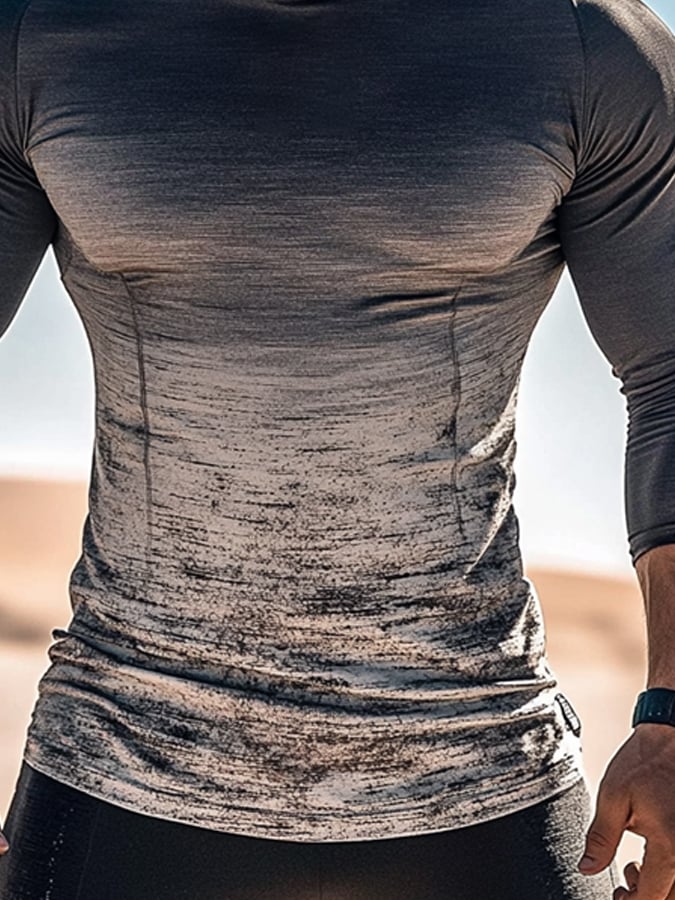 Men's Outdoor Sun Protection Breathable Cool Hooded Sun Protection Long Sleeve Top
