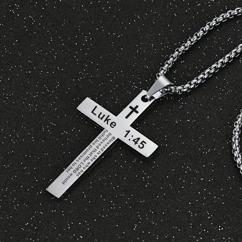 Bible Verse Cross Necklace