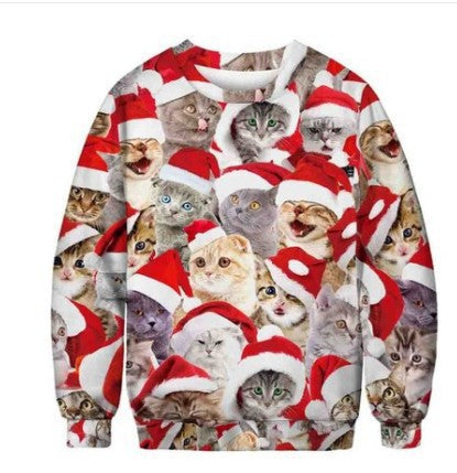 Unisex 3D Sloth Beer Fun Print Christmas Sweatshirt
