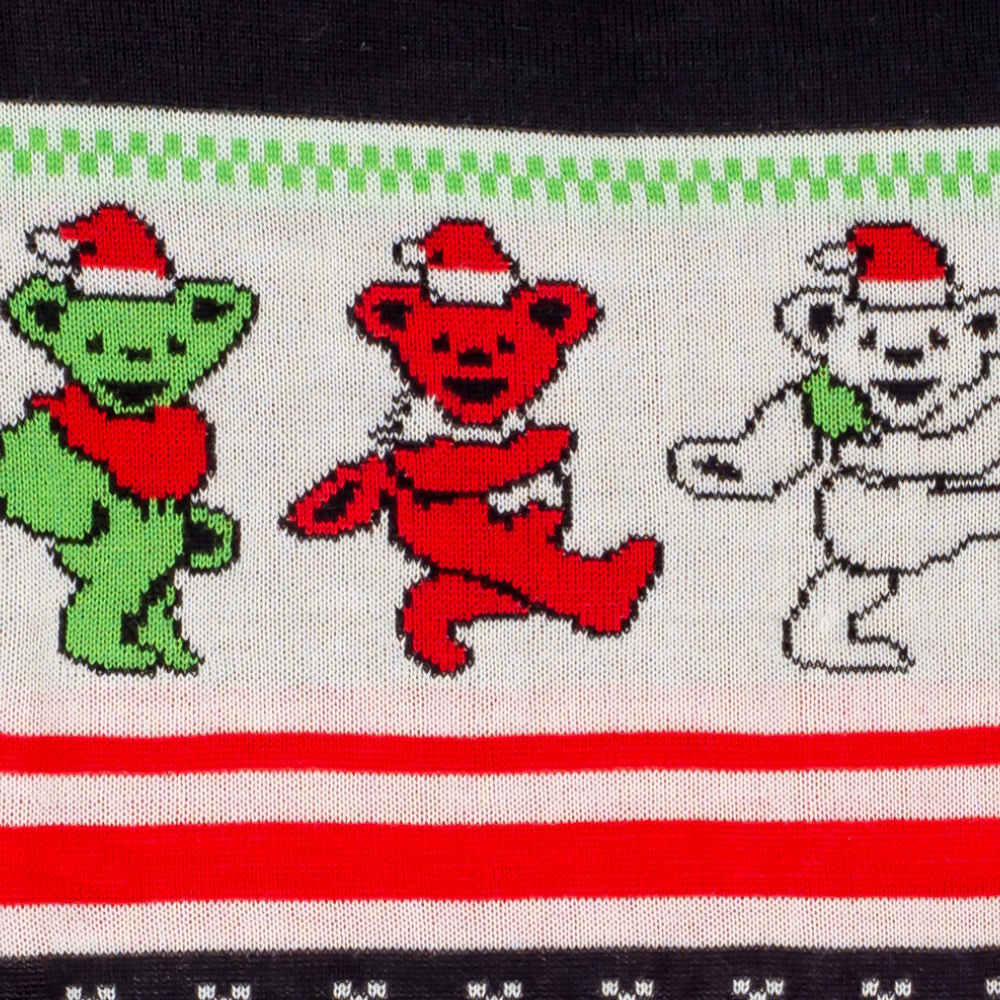 Unisex Dancing Bears Print Crew Neck Ugly Christmas Sweatshirt