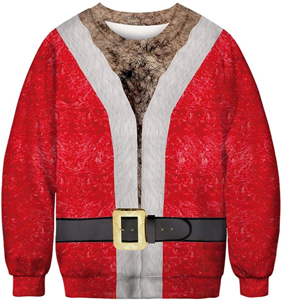 Unisex 3D Fun Spoof Printed Christmas Sweatshirt