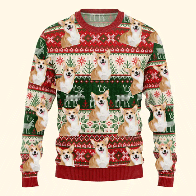 Pet Funny Faces Christmas Gift For Pet Lovers Ugly Red Sweater