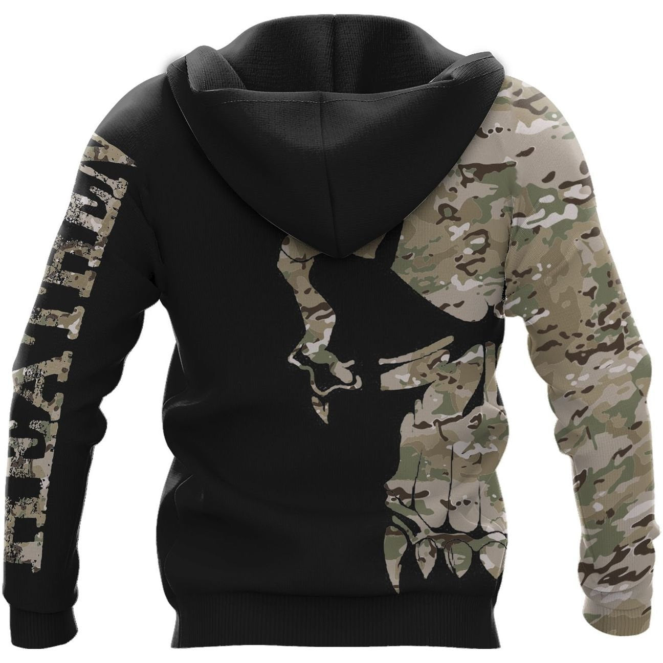 Camo Skull Valknut Heathen Viking Hoodie