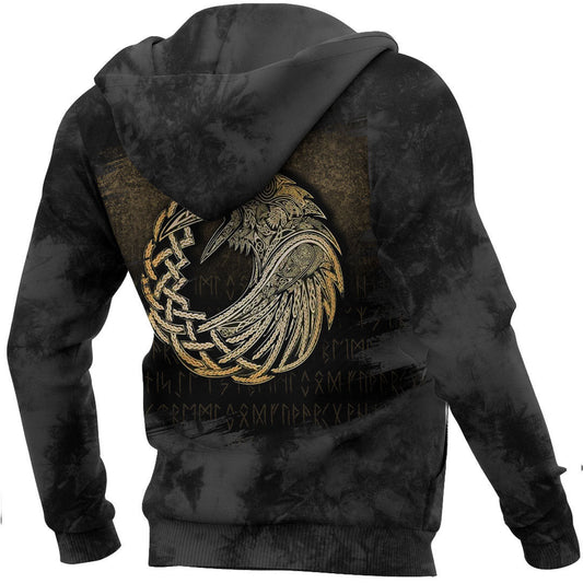 Raven Gold Viking Hoodie