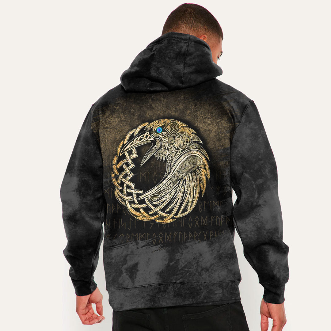 Raven Gold Viking Hoodie