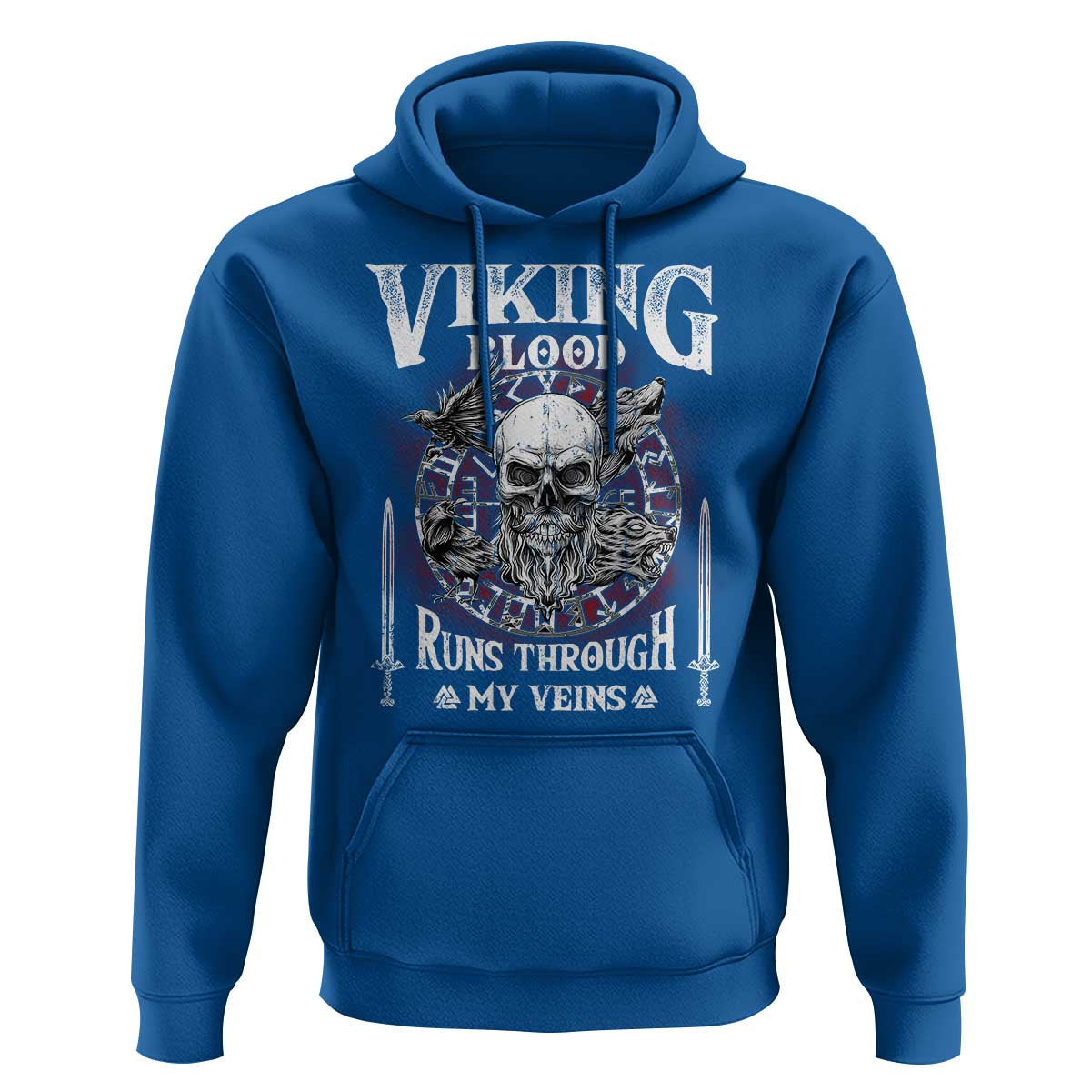 Viking Blood Runs Through My Veins Viking Hoodie Cotton