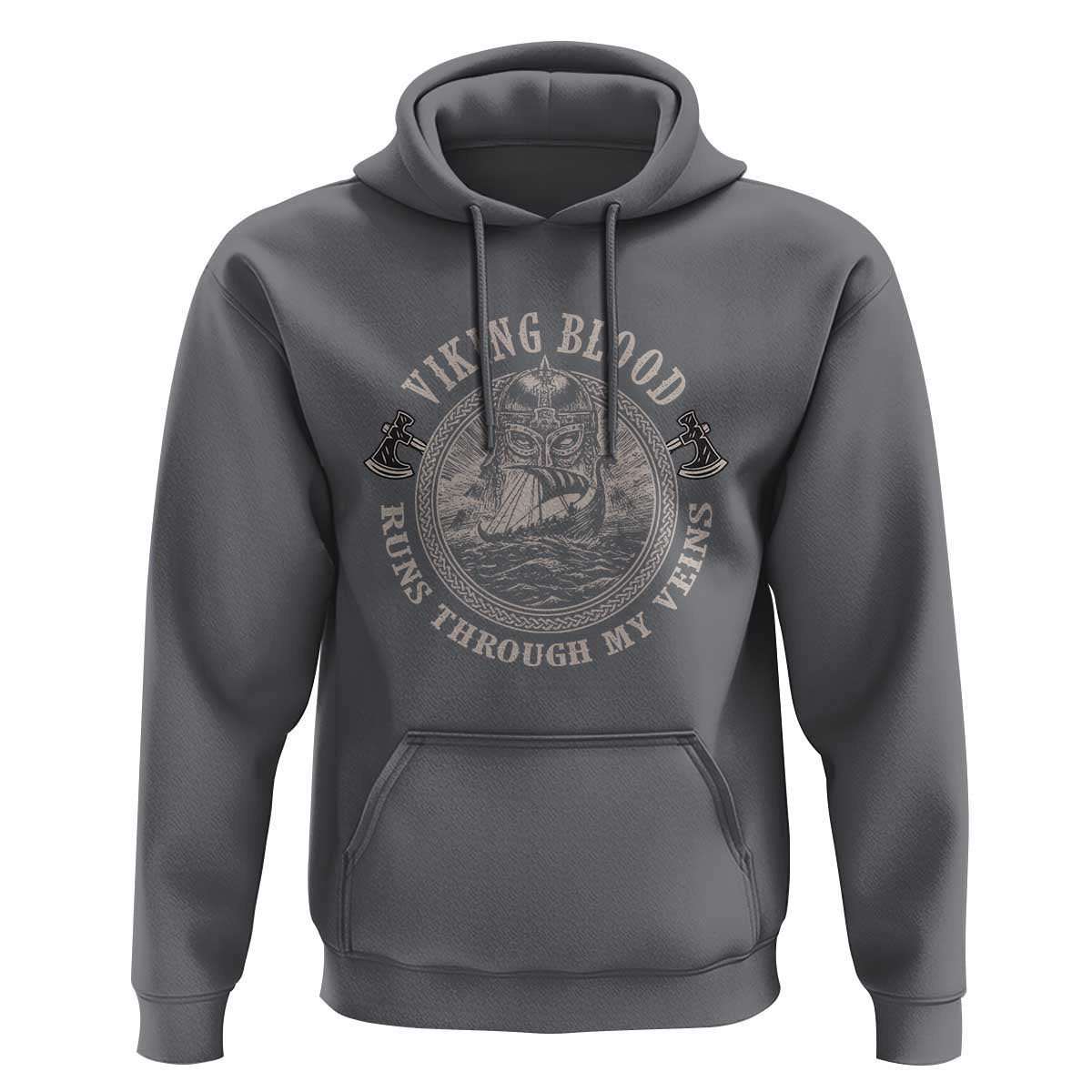 Viking Blood Runs Through My Veins Viking Hoodie Cotton