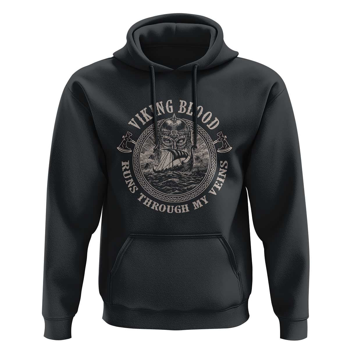 Viking Blood Runs Through My Veins Viking Hoodie Cotton