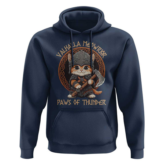 Viking Cat Norse Mythology Cat Warrior Viking Hoodie Cotton