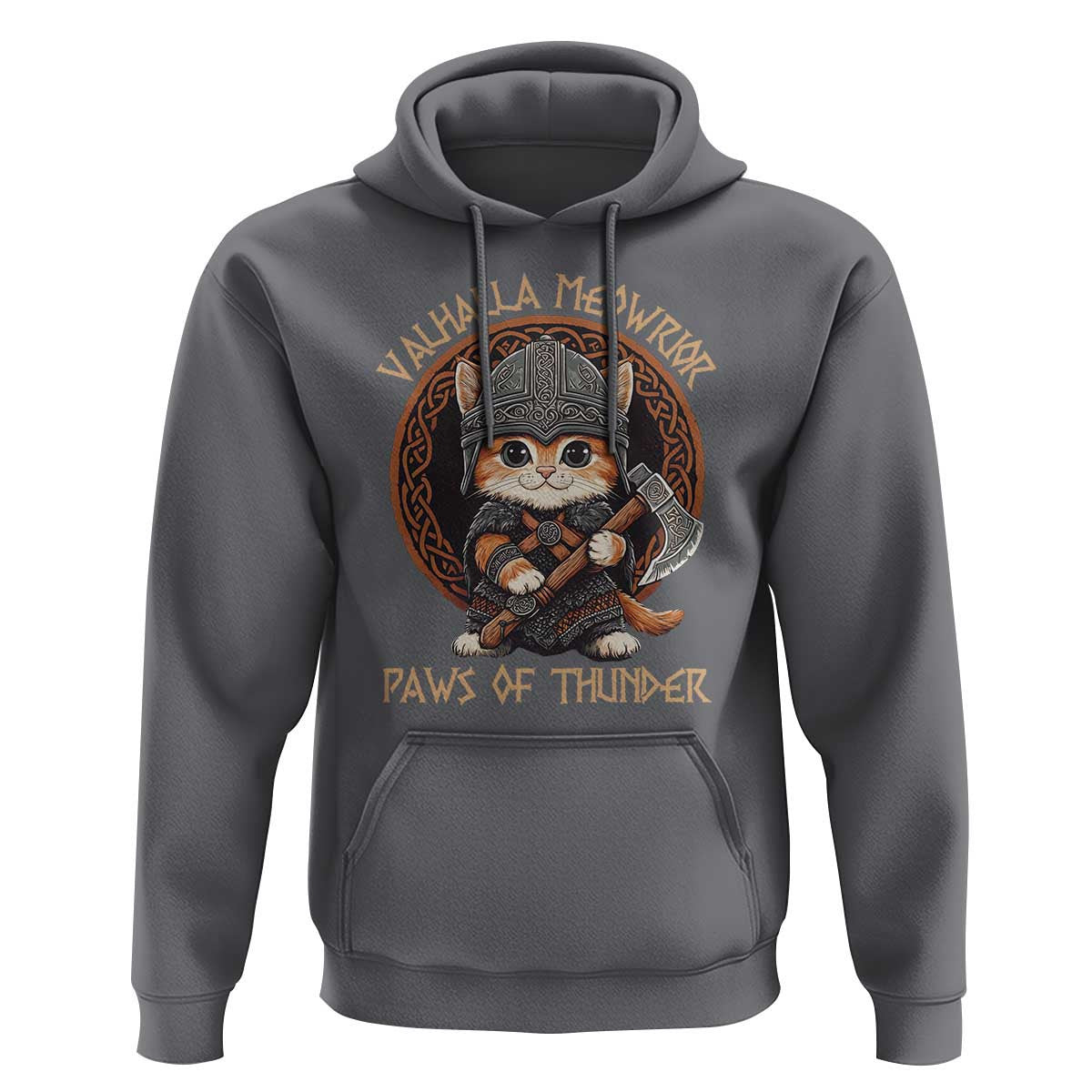 Viking Cat Norse Mythology Cat Warrior Viking Hoodie Cotton