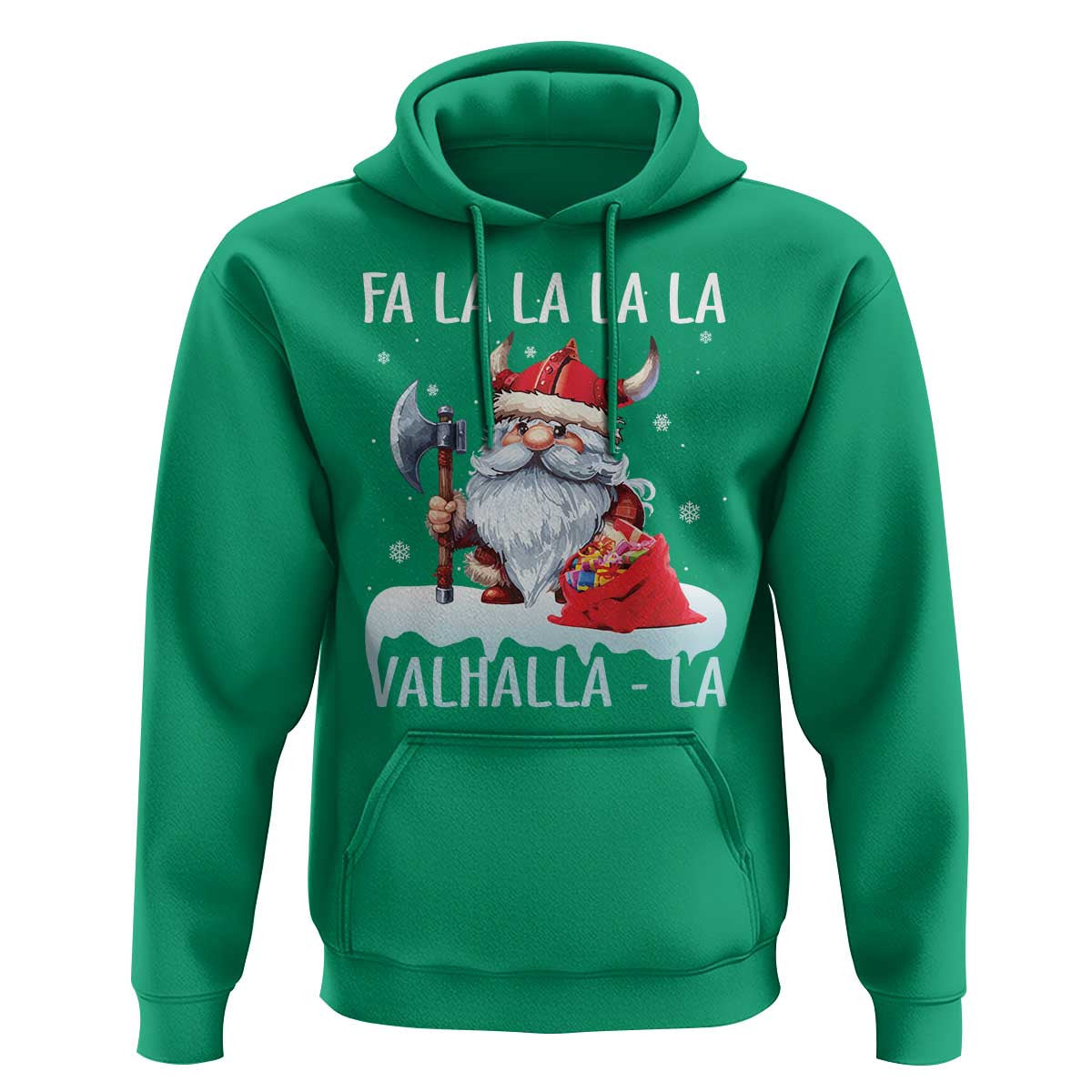Viking Christmas Fa La La La Valhalla La Viking Santa Gnome Viking Hoodie Cotton