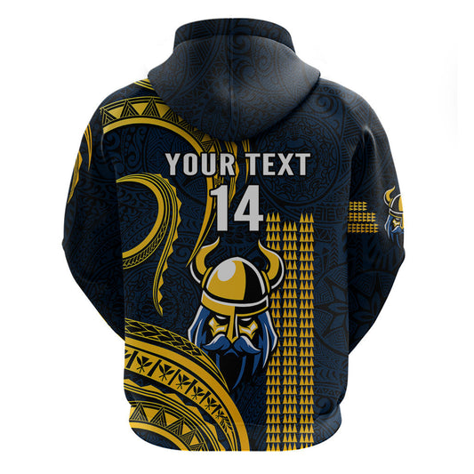 (Custom) Hawaii Hilo High School Vikings Polynesian Kakau Pattern Viking Hoodie