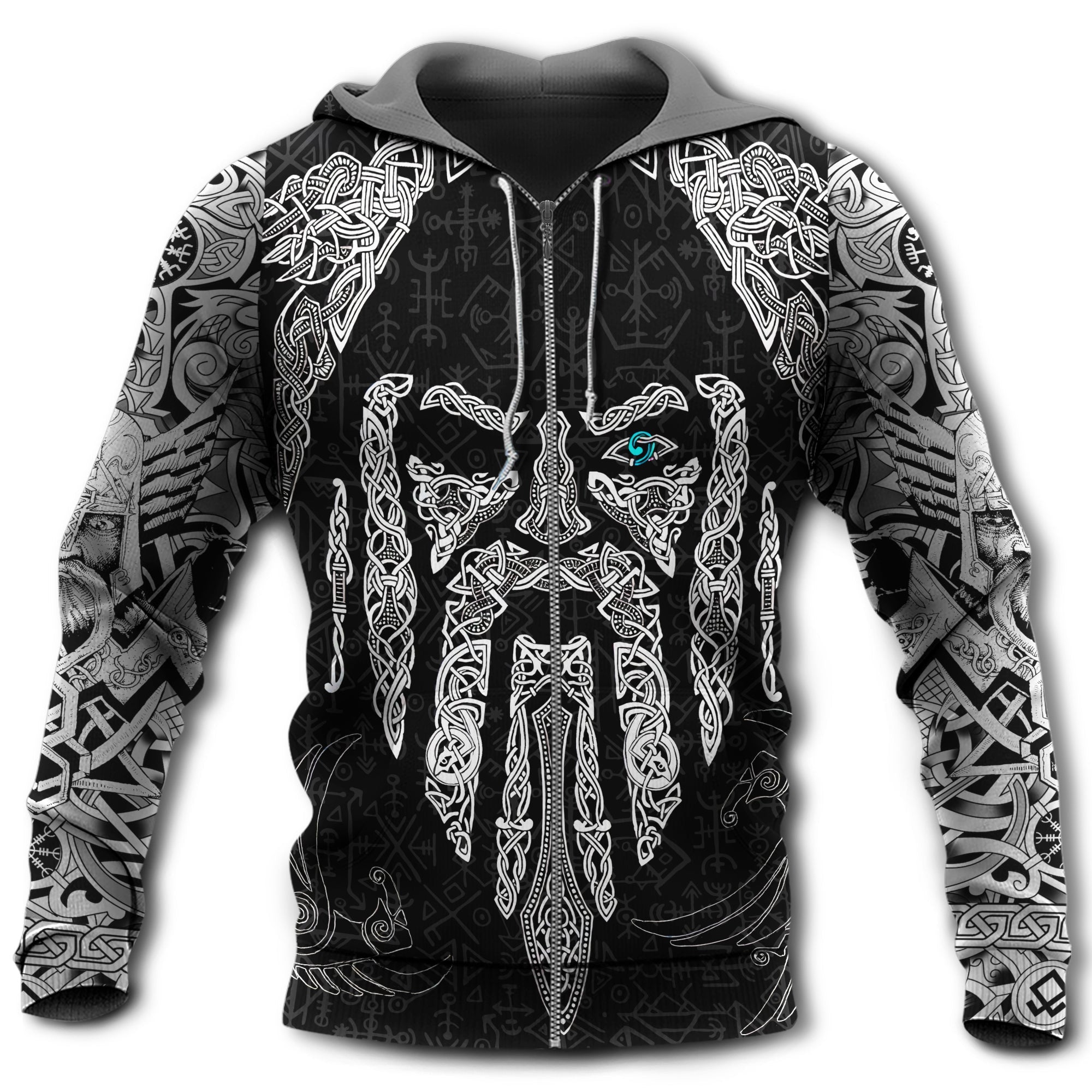 Viking Odins Eye With Raven Viking Hoodie