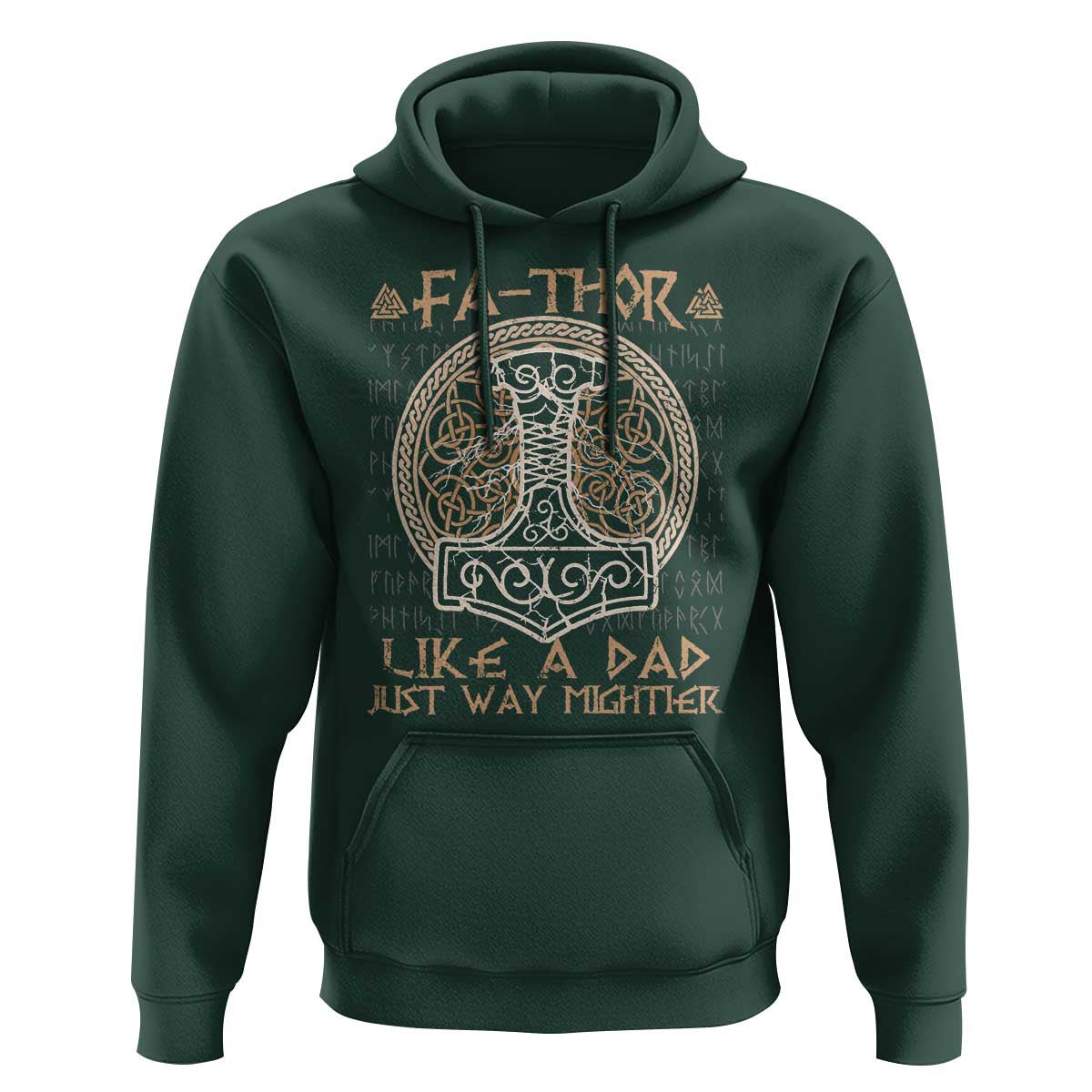 Funny Viking Dad Fathor Like A Dad Just Way Mightier Viking Hoodie Cotton