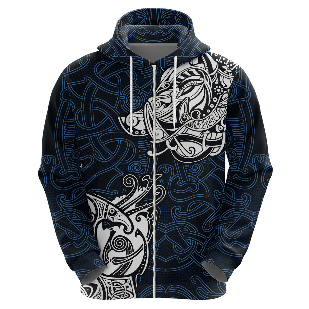 Legendary Viking Boar and Intricate Norse Patterns Viking Hoodie