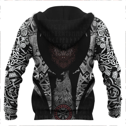 Head With Vintage Viking Hoodie