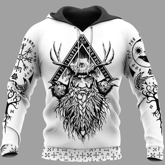 Odin Raven And Yggdrasil Viking Hoodie