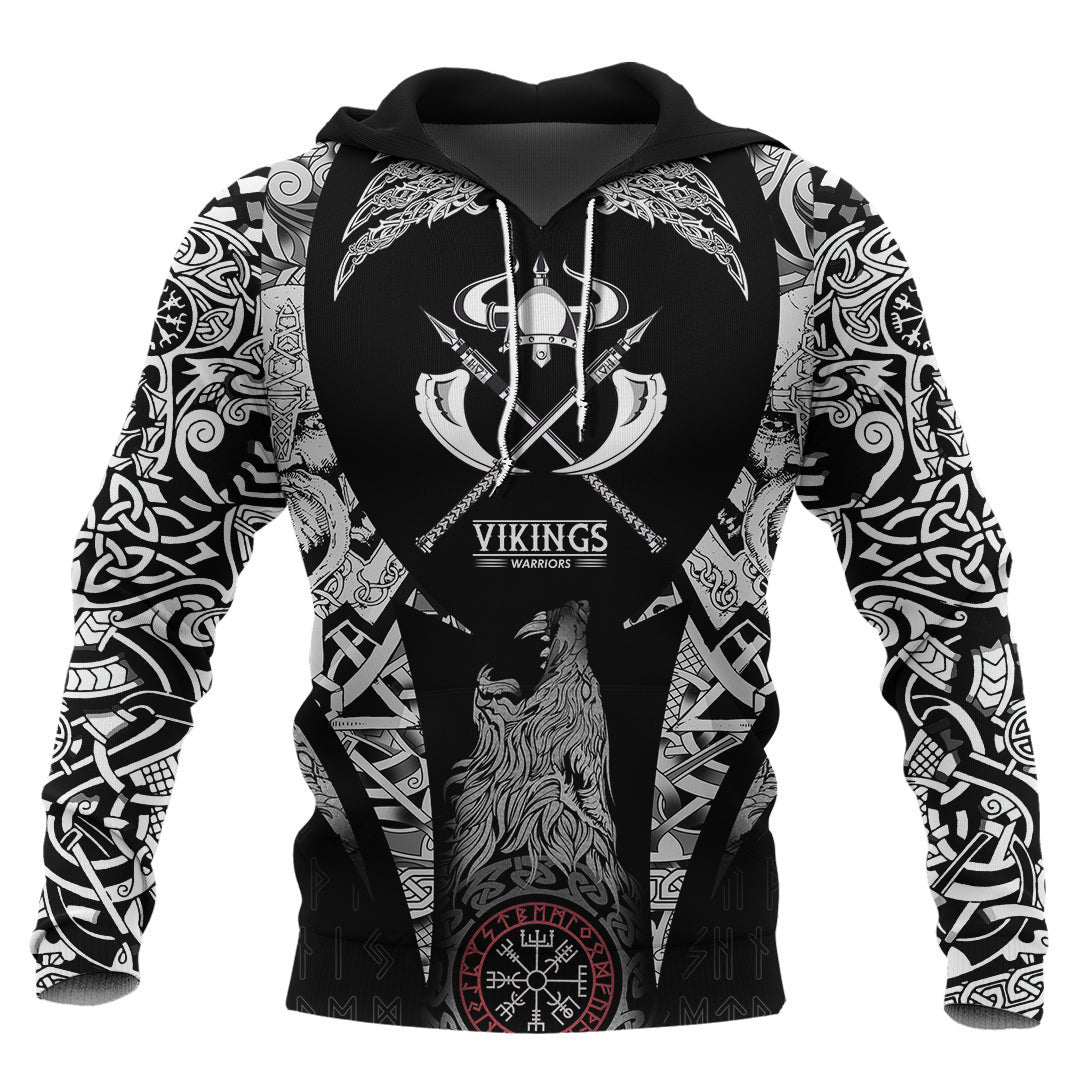 Warriors And Medieval Drawings Weapons Viking Hoodie