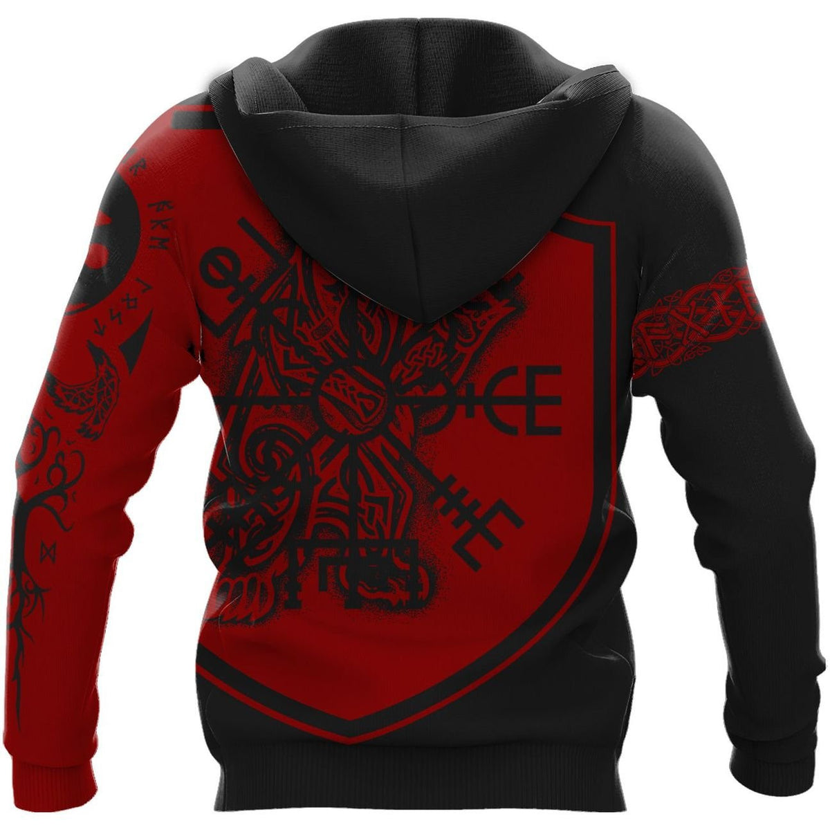 Odin Art Bear Vegvisir Viking Hoodie