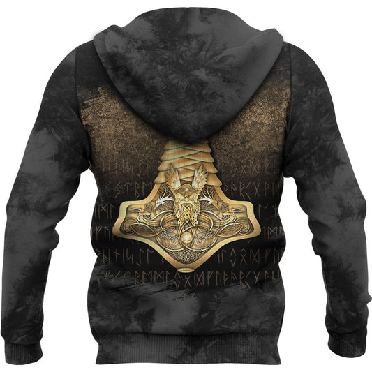 Mjolnir The Hammer Of Thor Norse God Of Thunder Viking Hoodie