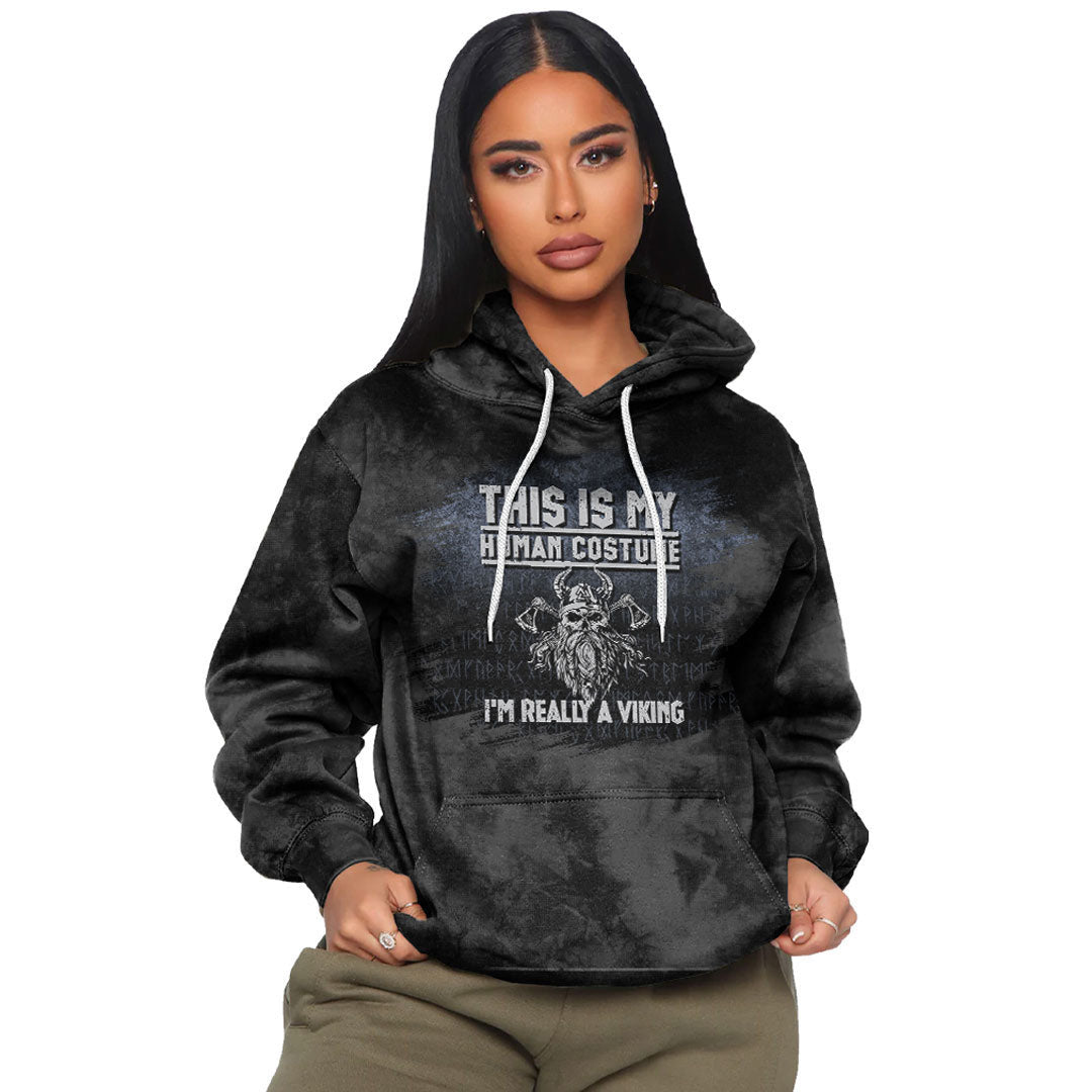 This Is My Human Costume I'M Really A Viking Hoodie