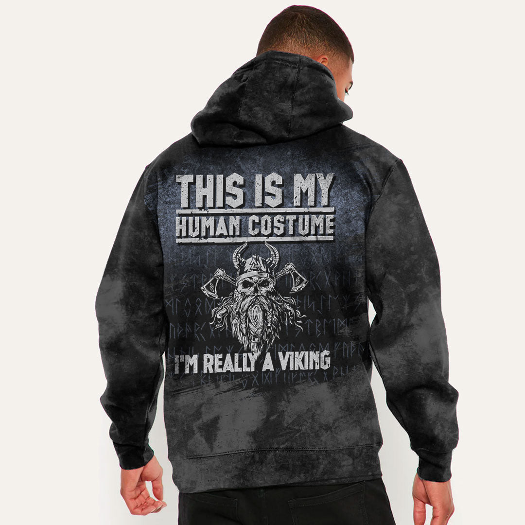 This Is My Human Costume I'M Really A Viking Hoodie