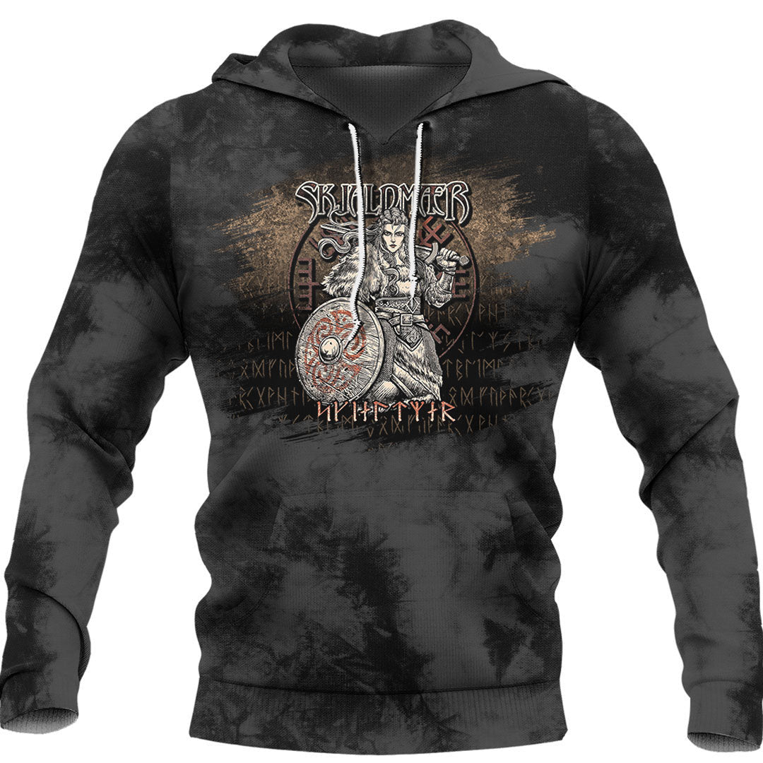 Warrior Vegvisir Skjaldmaer Shieldmaiden Viking Hoodie
