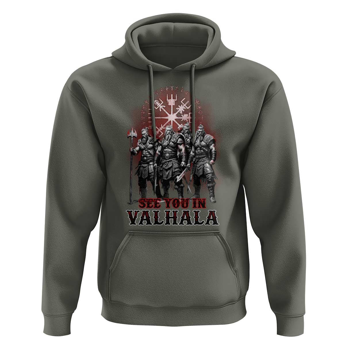 Viking Warrior See You In Valhalla Viking Hoodie Cotton