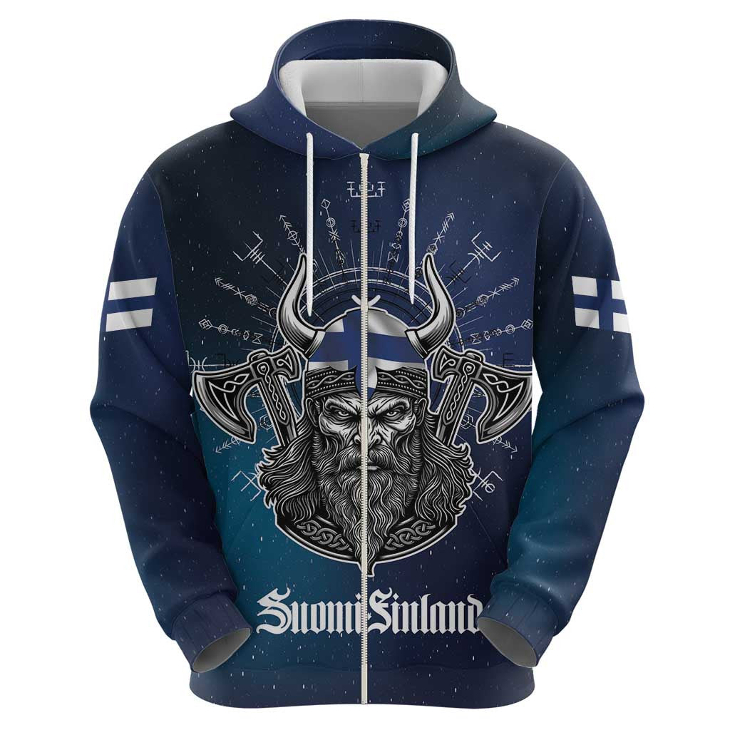 (Custom) Finland Drakkar Vikings Zipper Suomi Viking Warrior Viking Hoodie
