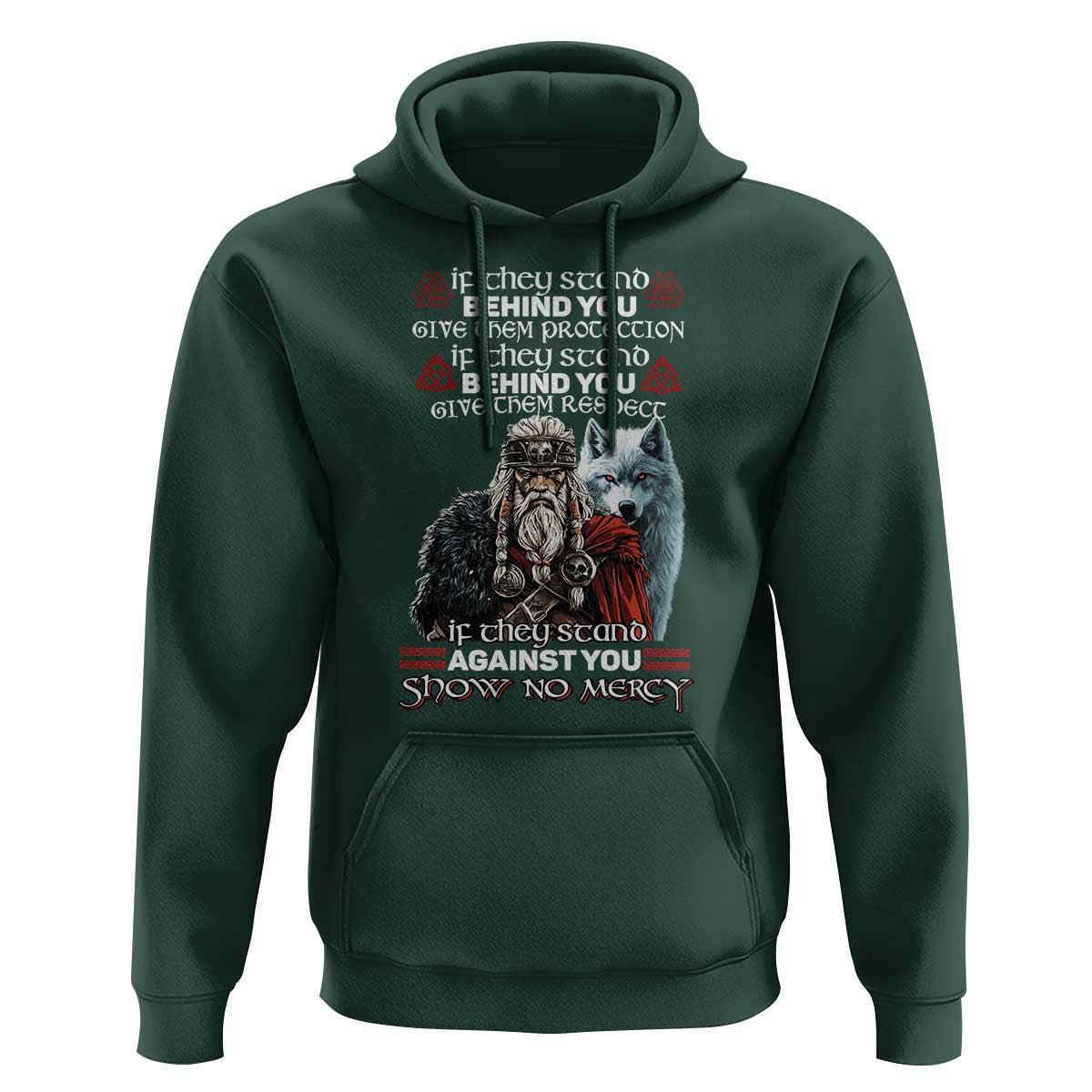 If They Stand Against You Show No Mercy Viking Hoodie Cotton