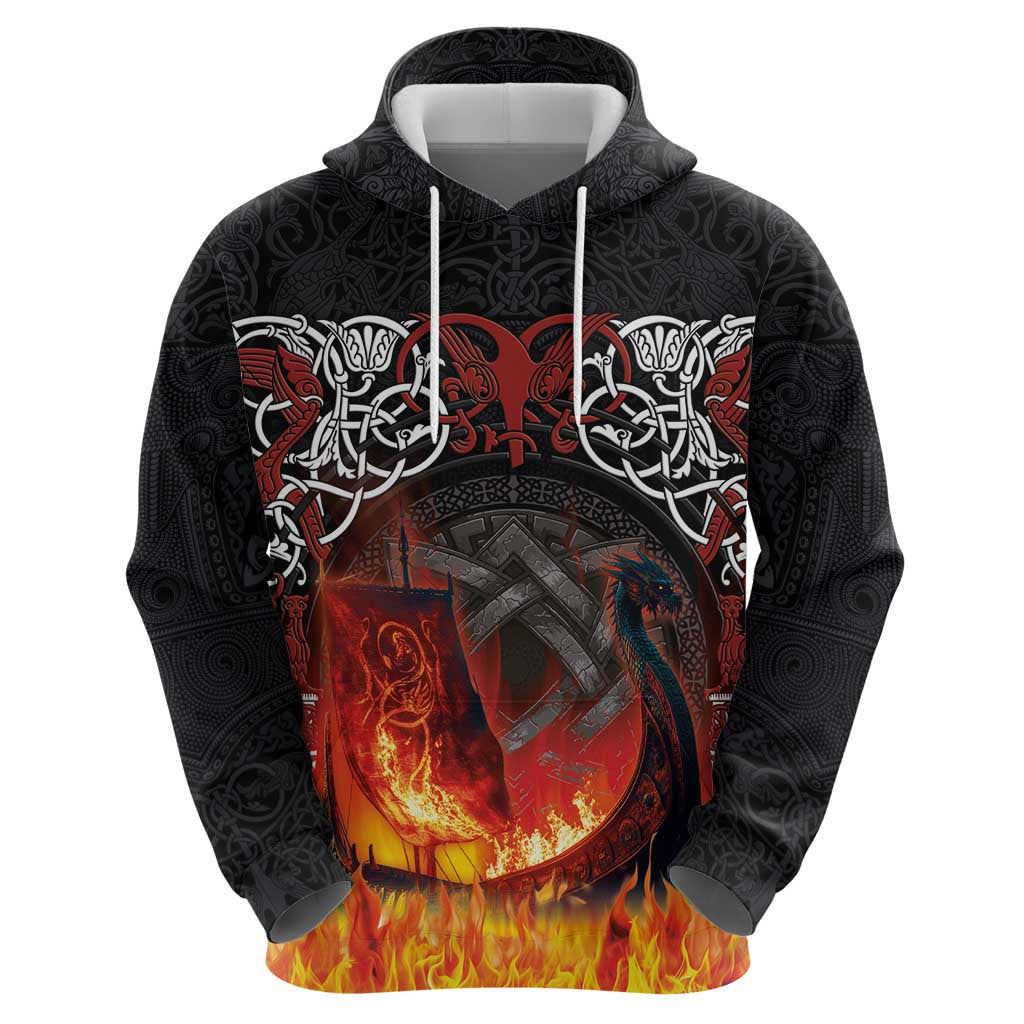 Scotland Up Helly Aa Zipper Drakkar Viking Longship Burning The Return of The Light Viking Hoodie