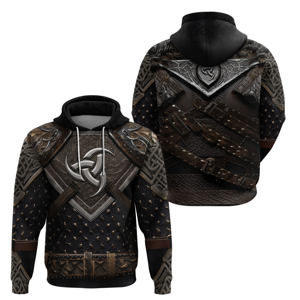 Legendary Viking Armor Triple Horn Saga Viking Hoodie