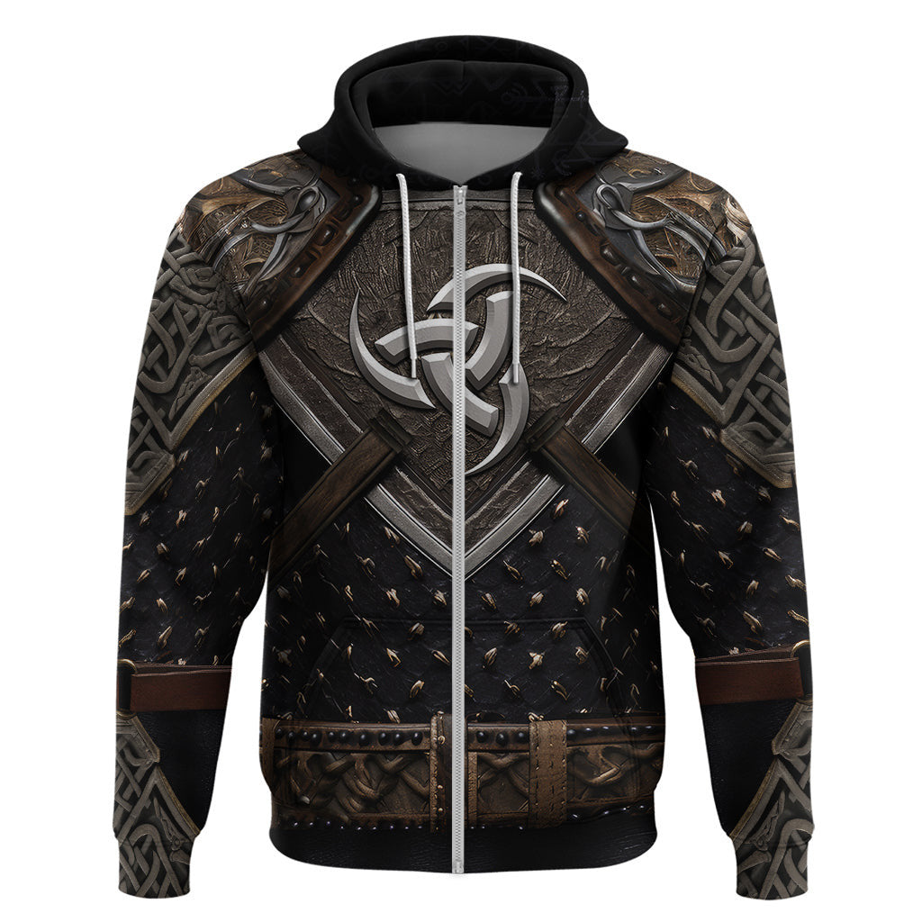 Legendary Viking Armor Triple Horn Saga Viking Hoodie