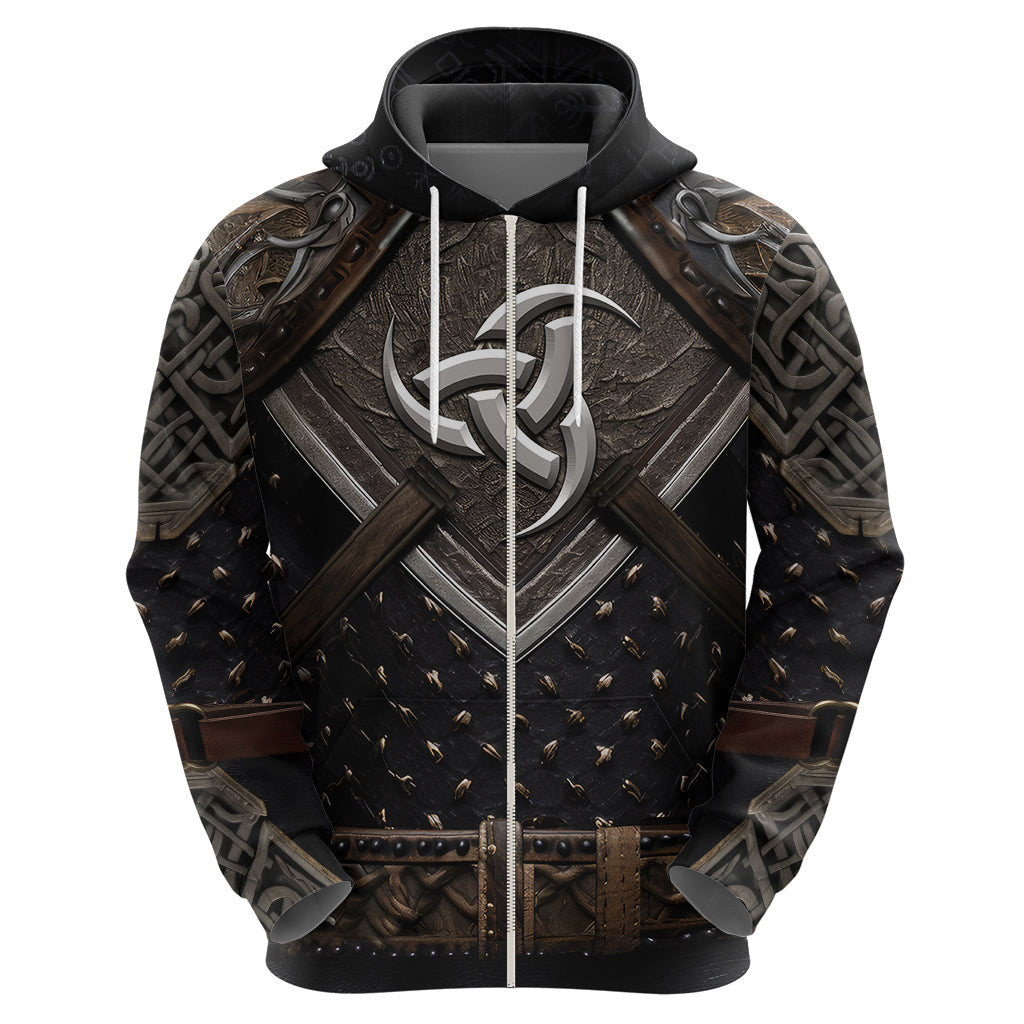Legendary Viking Armor Triple Horn Saga Viking Hoodie