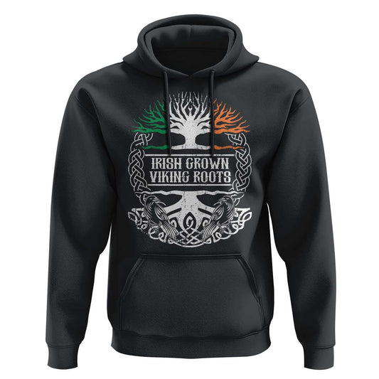 Irish Irish Grown With Viking Roots Viking Hoodie Cotton